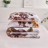 NNEDSZ Floral Comforter Set, King Size, Blush Floral 3-Piece Bedding, Soft Microfiber for All Seasons