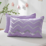 NNEDSZ Soft Purple Comforter Set, Queen Size, Plush 3-Piece Bedding with Pillowcases