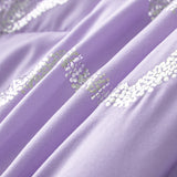 NNEDSZ Soft Purple Comforter Set, Queen Size, Plush 3-Piece Bedding with Pillowcases