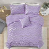 NNEDSZ Soft Purple Comforter Set, King Size, Cozy 3-Piece Bedding with Pillowcases