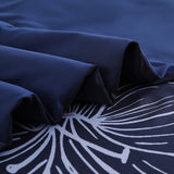 NNEDSZ King Comforter Set, Navy Blue Floral 3-Piece Bedding, Soft Microfiber for All Seasons