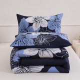 NNEDSZ King Comforter Set, Navy Blue Floral 3-Piece Bedding, Soft Microfiber for All Seasons