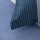 NNEDSZ Navy Blue Comforter Set, King Size, Striped 3-Piece Bedding Collection