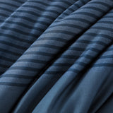 NNEDSZ Navy Blue Comforter Set, King Size, Striped 3-Piece Bedding Collection