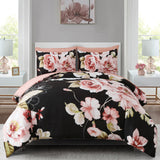 NNEDSZ Soft Warm Floral Comforter Set, King Size, Ultra-Plush Bedding with Pillowcases