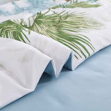 NNEDSZ Soft Floral Leaf Comforter Set, King Size, Deluxe Quilted Bedding with Pillowcases