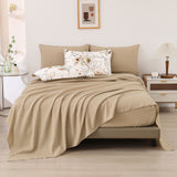 NNEDSZ Soft Floral Leaf Comforter Set, King Size, Plush Quilted Bedding with Pillowcases
