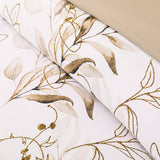 NNEDSZ Soft Floral Leaf Comforter Set, King Size, Plush Quilted Bedding with Pillowcases