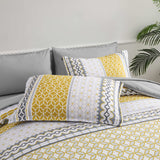 NNEDSZ Floral Stripes Comforter Set, King Size, Deluxe 3-Piece Bedding with Pillowcases