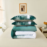 NNEDSZ Floral Stripes Comforter Set, King Size, Plush 3-Piece Bedding with Pillowcases