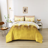 NNEDSZ Floral Stripes Comforter Set, King Size, Cozy 3-Piece Bedding with Pillowcases