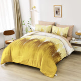 NNEDSZ Floral Stripes Comforter Set, King Size, Cozy 3-Piece Bedding with Pillowcases