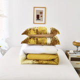 NNEDSZ Floral Stripes Comforter Set, King Size, Cozy 3-Piece Bedding with Pillowcases