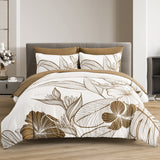 NNEDSZ SOFT Floral Comforter Set, King Size, Plush Winter Bedding with Pillowcases
