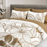 NNEDSZ SOFT Floral Comforter Set, King Size, Plush Winter Bedding with Pillowcases