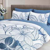 NNEDSZ Warm Floral Comforter Set, King Size, Plush Winter Bedding with Pillowcases