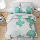 NNEDSZ Floral Winter Comforter Set, King Size, Ultra-Soft Quilted Bedding with Pillowcases