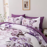 NNEDSZ Elegant Floral Comforter Set, King Size, Warm Quilted Bedding with Pillowcases