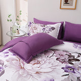 NNEDSZ Elegant Floral Comforter Set, King Size, Warm Quilted Bedding with Pillowcases