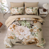 NNEDSZ Cozy Floral Comforter Set, King Size, Quilted Warm Bedding with Pillowcases