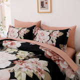 NNEDSZ Soft Floral Comforter Set, King Size, Quilted Warm Bedding with Pillowcases