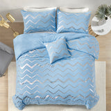 NNEDSZ Metallic Print Comforter Set, King Size, Chic 3-Piece Bedding with Pillowcases