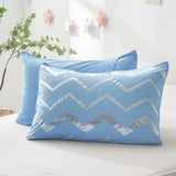 NNEDSZ Metallic Print Comforter Set, King Size, Chic 3-Piece Bedding with Pillowcases