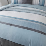 NNEDSZ Floral Stripes Comforter Set, King Size, Stylish 3-Piece Bedding with Pillowcases