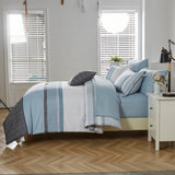 NNEDSZ Floral Stripes Comforter Set, King Size, Stylish 3-Piece Bedding with Pillowcases