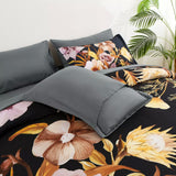 NNEDSZ Soft Floral Leaf Comforter Set, King Size, Quilted Bedding with Pillowcases