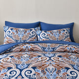 NNEDSZ Floral Stripes Comforter Set, King Size, Elegant 3-Piece Bedding with Pillowcases