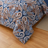 NNEDSZ Floral Stripes Comforter Set, King Size, Elegant 3-Piece Bedding with Pillowcases