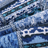 NNEDSZ Elegant patchwork Quilted blue 3 Pc Bedspread & Pillow Cover Set