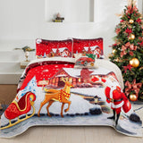 NNEDSZ Holiday Cheer Christmas Queen Bedspread Set