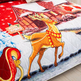 NNEDSZ Holiday Cheer Christmas Queen Bedspread Set