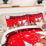 NNEDSZ Holiday Cheer Christmas Queen Bedspread Set