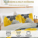 NNEDSZ Delicate Quilted Coverlet and Pillowcases Set: Soft Touch for a Restful Night - Queen size
