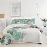 NNEDSZ Radiant Quilted Coverlet and Pillowcases Set: Envelop Your Bed in Elegance - Queen size