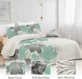 NNEDSZ Radiant Quilted Coverlet and Pillowcases Set: Envelop Your Bed in Elegance - Queen size