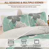 NNEDSZ Radiant Quilted Coverlet and Pillowcases Set: Envelop Your Bed in Elegance - Queen size