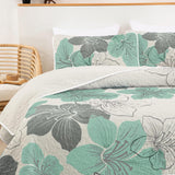 NNEDSZ Radiant Quilted Coverlet and Pillowcases Set: Envelop Your Bed in Elegance - Queen size