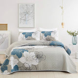 NNEDSZ Intricate Quilted Coverlet and Pillowcases Set: Artistry in Every Stitch - Queen size
