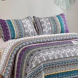 NNEDSZ Aesthetic Quilted Bedspread and Pillowcases Set: Unify Your Bedroom's Look - Queen size