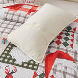 NNEDSZ Joyful Santa & Reindeer Christmas Queen Bedspread Set