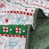 NNEDSZ Cozy Christmas Eve Queen Bedspread Set
