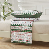 NNEDSZ Cozy Christmas Eve Queen Bedspread Set