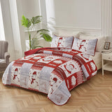 NNEDSZ Winter Wonderland snowman santa Christmas Queen Bedspread Set