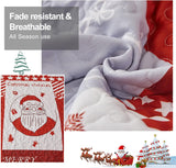 NNEDSZ Winter Wonderland snowman santa Christmas Queen Bedspread Set