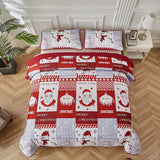 NNEDSZ Winter Wonderland snowman santa Christmas Queen Bedspread Set