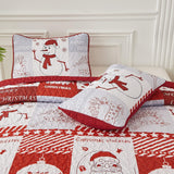 NNEDSZ Winter Wonderland snowman santa Christmas Queen Bedspread Set